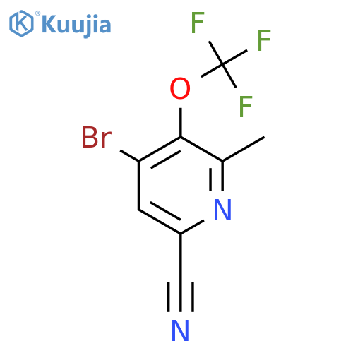 4-Bromo-6-cyano-2-methyl-3-(trifluoromethoxy)pyridine structure