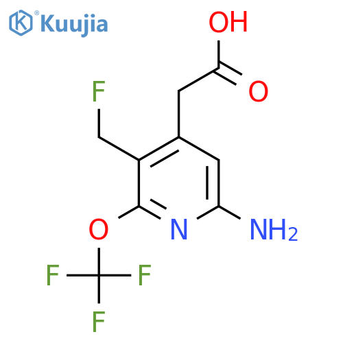 6-Amino-3-(fluoromethyl)-2-(trifluoromethoxy)pyridine-4-acetic acid structure