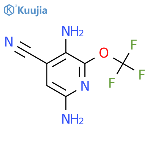 4-Cyano-3,6-diamino-2-(trifluoromethoxy)pyridine structure