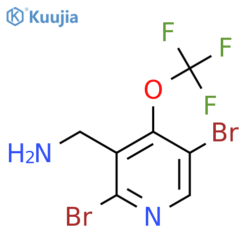 3-(Aminomethyl)-2,5-dibromo-4-(trifluoromethoxy)pyridine structure
