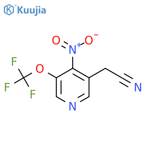 4-Nitro-3-(trifluoromethoxy)pyridine-5-acetonitrile structure