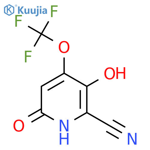 2-Cyano-3,6-dihydroxy-4-(trifluoromethoxy)pyridine structure