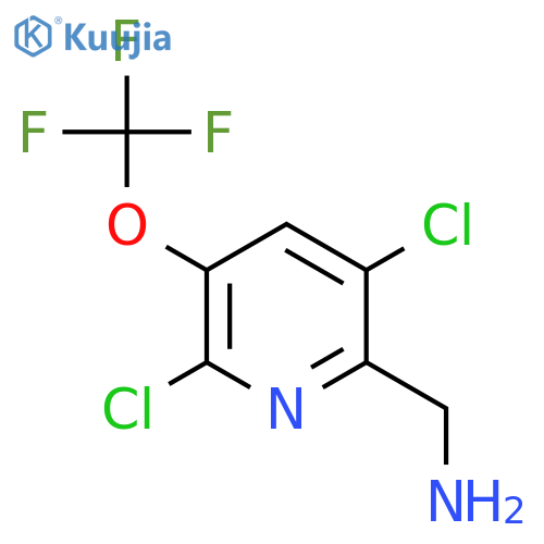 2-(Aminomethyl)-3,6-dichloro-5-(trifluoromethoxy)pyridine structure