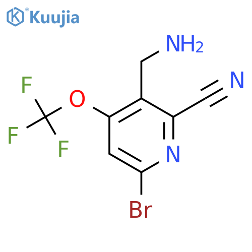 3-(Aminomethyl)-6-bromo-2-cyano-4-(trifluoromethoxy)pyridine structure