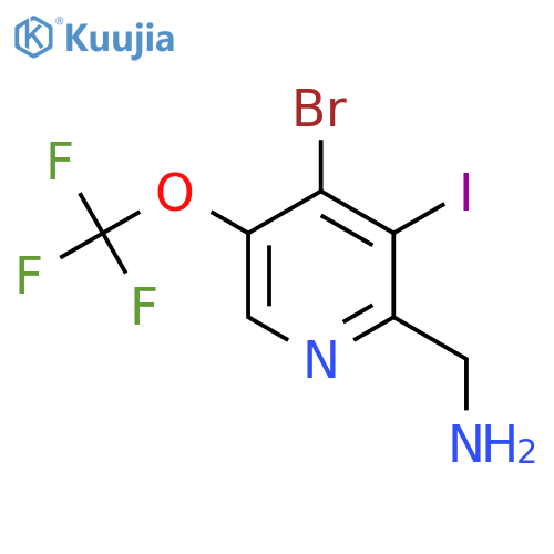 2-(Aminomethyl)-4-bromo-3-iodo-5-(trifluoromethoxy)pyridine structure