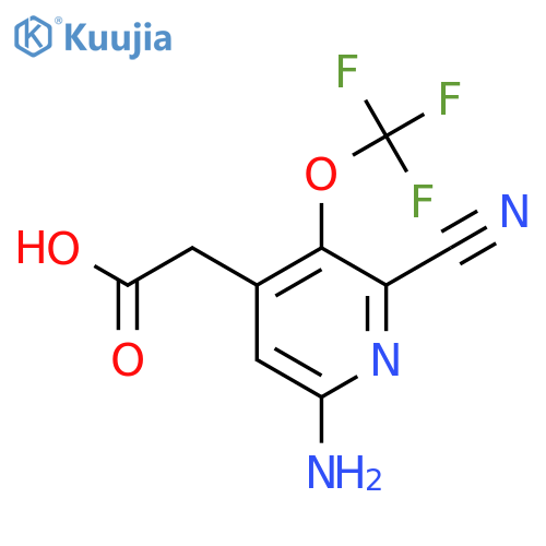 6-Amino-2-cyano-3-(trifluoromethoxy)pyridine-4-acetic acid structure