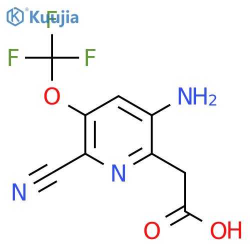 5-Amino-2-cyano-3-(trifluoromethoxy)pyridine-6-acetic acid structure