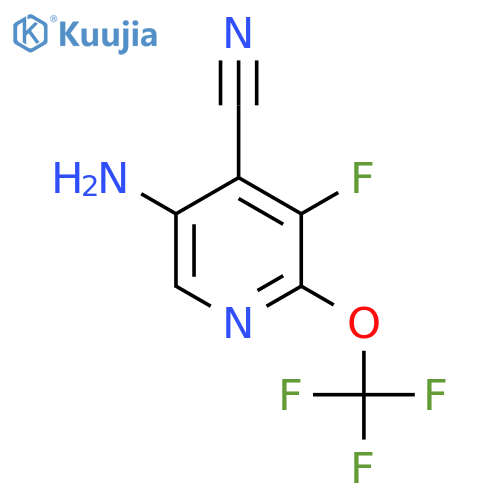 5-Amino-4-cyano-3-fluoro-2-(trifluoromethoxy)pyridine structure
