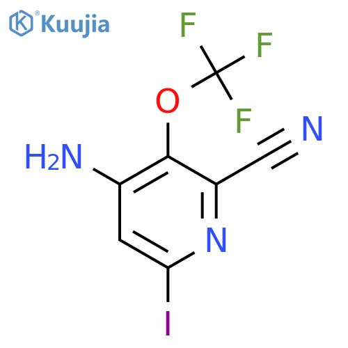 4-Amino-2-cyano-6-iodo-3-(trifluoromethoxy)pyridine structure