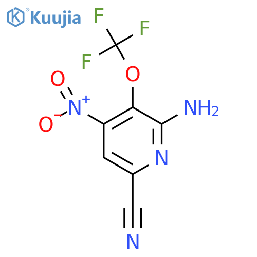 2-Amino-6-cyano-4-nitro-3-(trifluoromethoxy)pyridine structure