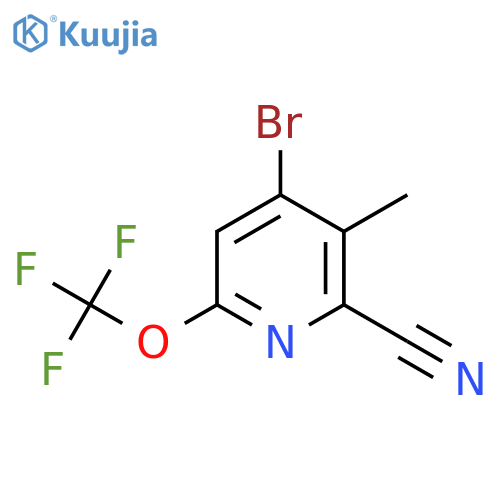 4-Bromo-2-cyano-3-methyl-6-(trifluoromethoxy)pyridine structure