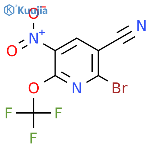2-Bromo-3-cyano-5-nitro-6-(trifluoromethoxy)pyridine structure