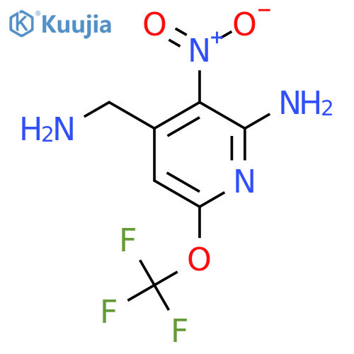 2-Amino-4-(aminomethyl)-3-nitro-6-(trifluoromethoxy)pyridine structure