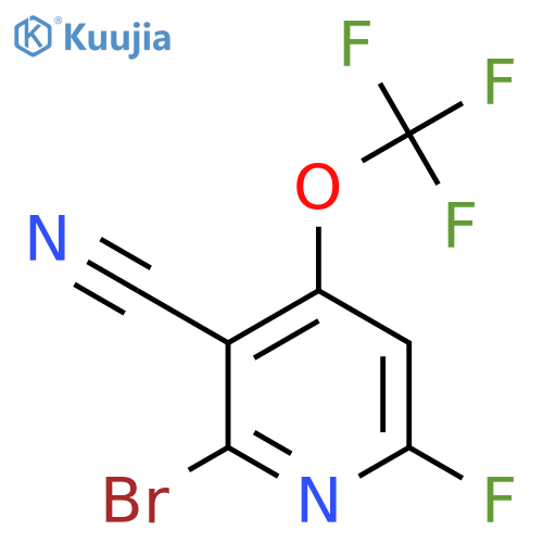 2-Bromo-3-cyano-6-fluoro-4-(trifluoromethoxy)pyridine structure