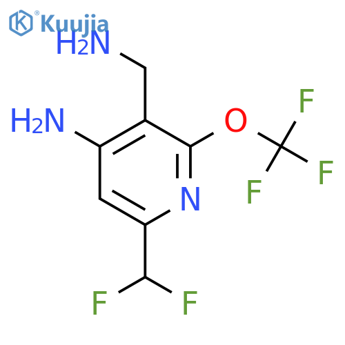 4-Amino-3-(aminomethyl)-6-(difluoromethyl)-2-(trifluoromethoxy)pyridine structure