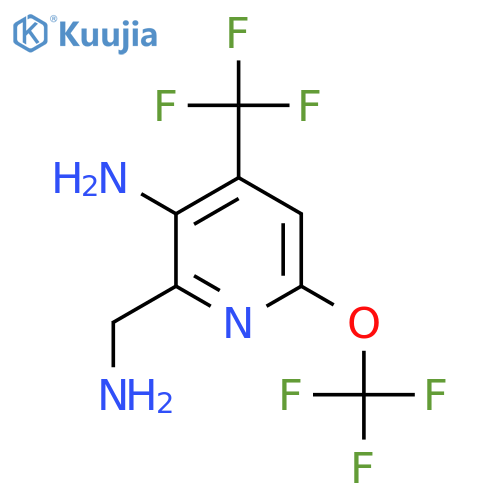 3-Amino-2-(aminomethyl)-6-(trifluoromethoxy)-4-(trifluoromethyl)pyridine structure