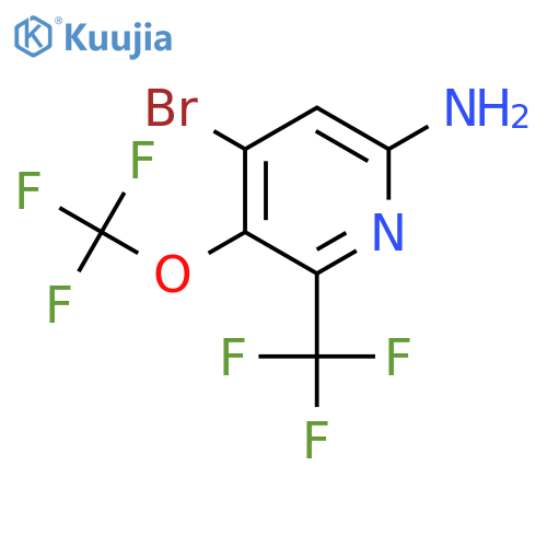6-Amino-4-bromo-3-(trifluoromethoxy)-2-(trifluoromethyl)pyridine structure