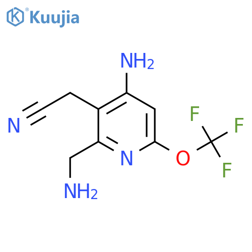 4-Amino-2-(aminomethyl)-6-(trifluoromethoxy)pyridine-3-acetonitrile structure