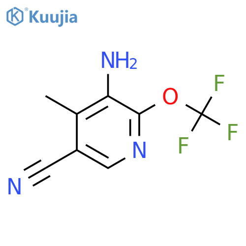 3-Amino-5-cyano-4-methyl-2-(trifluoromethoxy)pyridine structure