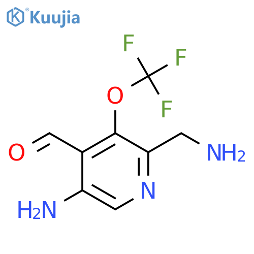 5-Amino-2-(aminomethyl)-3-(trifluoromethoxy)pyridine-4-carboxaldehyde structure