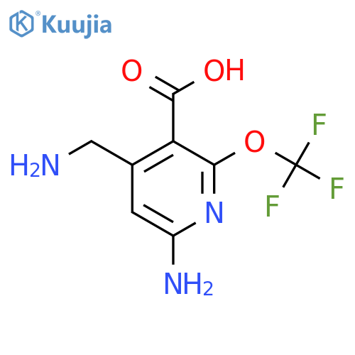 6-Amino-4-(aminomethyl)-2-(trifluoromethoxy)pyridine-3-carboxylic acid structure