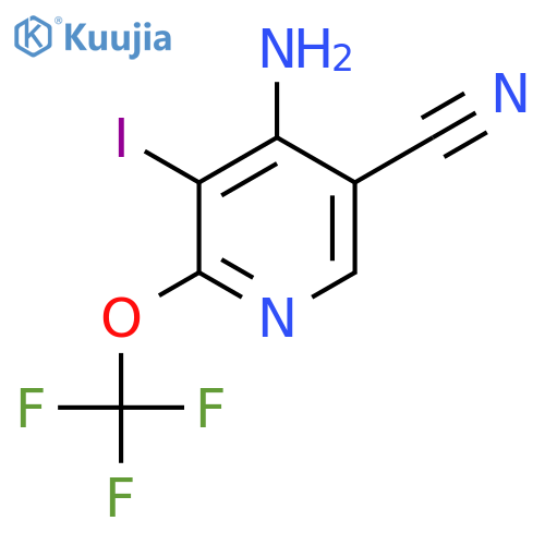 4-Amino-5-cyano-3-iodo-2-(trifluoromethoxy)pyridine structure