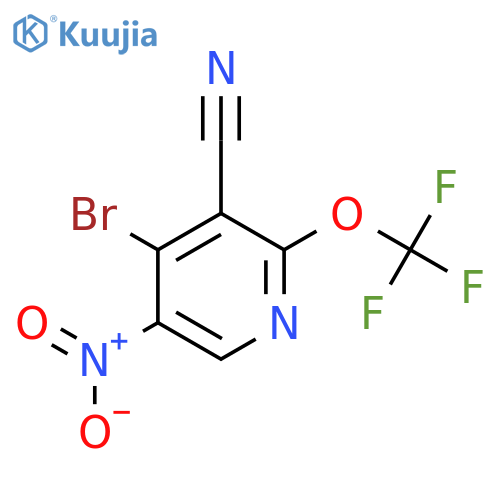 4-Bromo-3-cyano-5-nitro-2-(trifluoromethoxy)pyridine structure