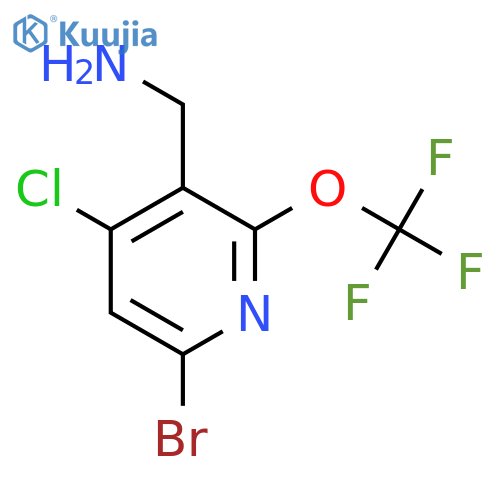 3-(Aminomethyl)-6-bromo-4-chloro-2-(trifluoromethoxy)pyridine structure