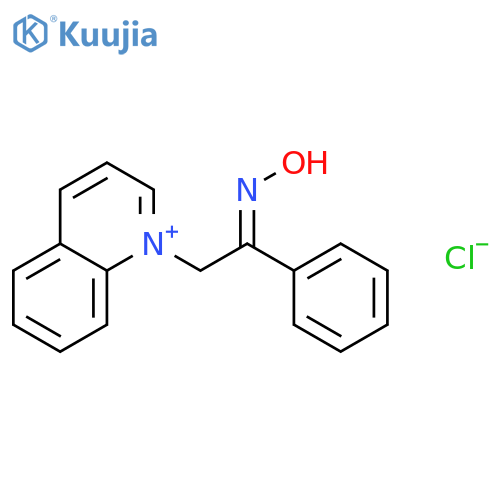 1-[(2E)-2-(hydroxyimino)-2-phenylethyl]quinolinium chloride structure