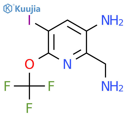 3-Amino-2-(aminomethyl)-5-iodo-6-(trifluoromethoxy)pyridine structure