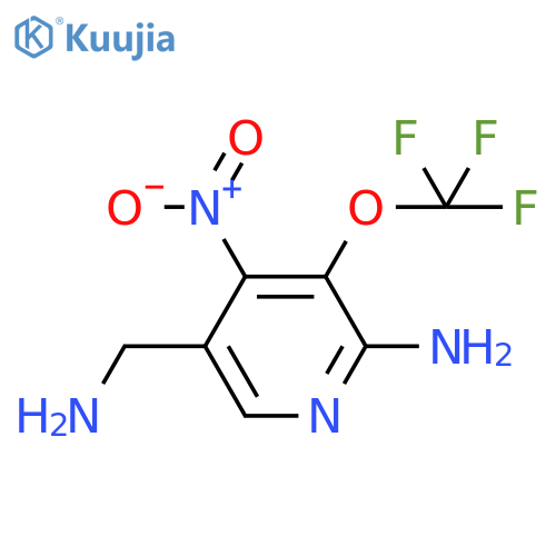 2-Amino-5-(aminomethyl)-4-nitro-3-(trifluoromethoxy)pyridine structure