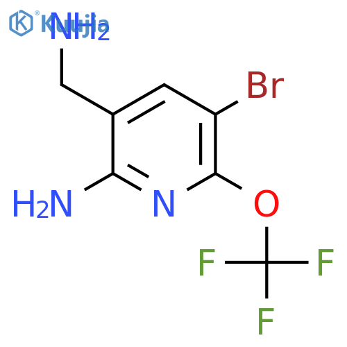 2-Amino-3-(aminomethyl)-5-bromo-6-(trifluoromethoxy)pyridine structure