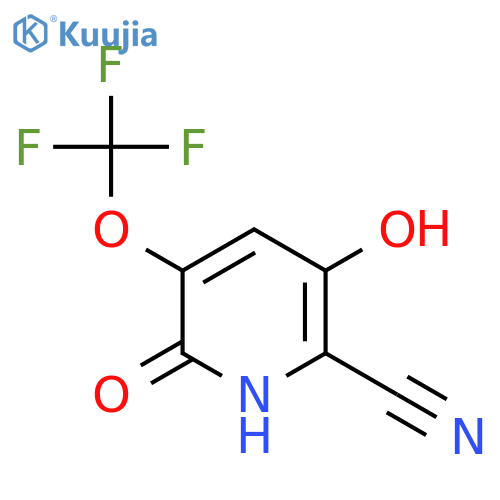 2-Cyano-3,6-dihydroxy-5-(trifluoromethoxy)pyridine structure