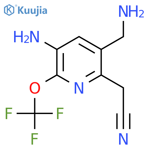 3-Amino-5-(aminomethyl)-2-(trifluoromethoxy)pyridine-6-acetonitrile structure