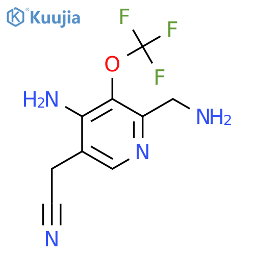 4-Amino-2-(aminomethyl)-3-(trifluoromethoxy)pyridine-5-acetonitrile structure
