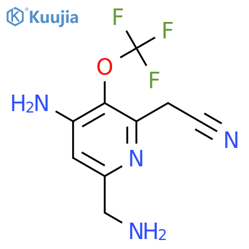 4-Amino-6-(aminomethyl)-3-(trifluoromethoxy)pyridine-2-acetonitrile structure