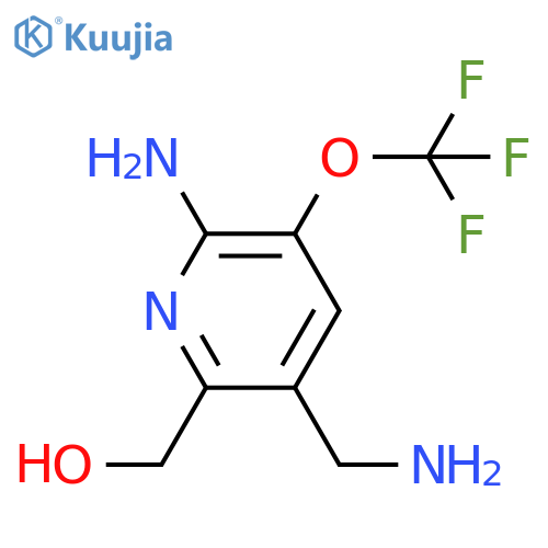 2-Amino-5-(aminomethyl)-3-(trifluoromethoxy)pyridine-6-methanol structure