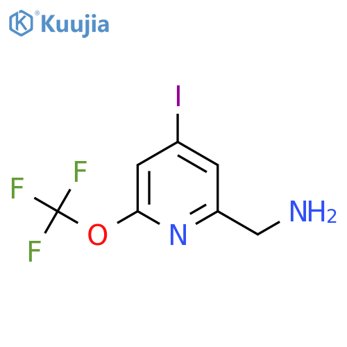 2-(Aminomethyl)-4-iodo-6-(trifluoromethoxy)pyridine structure