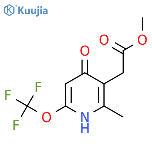Methyl 4-hydroxy-2-methyl-6-(trifluoromethoxy)pyridine-3-acetate structure