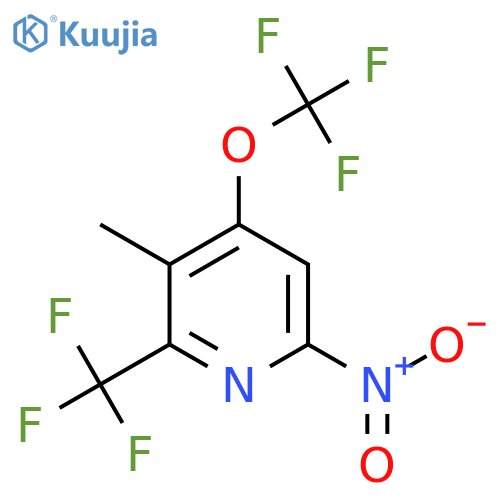 3-Methyl-6-nitro-4-(trifluoromethoxy)-2-(trifluoromethyl)pyridine structure