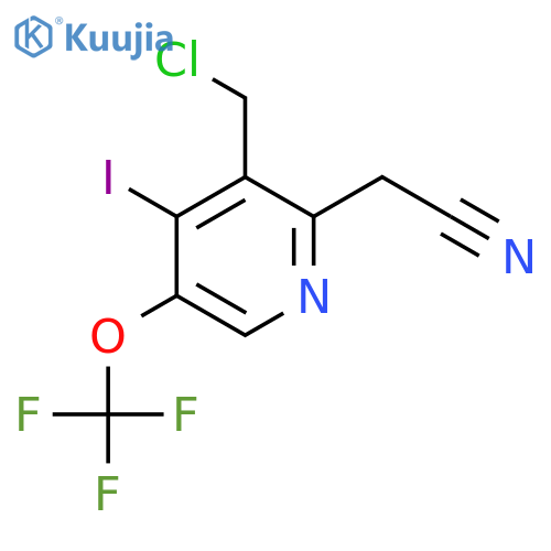 3-(Chloromethyl)-4-iodo-5-(trifluoromethoxy)pyridine-2-acetonitrile structure