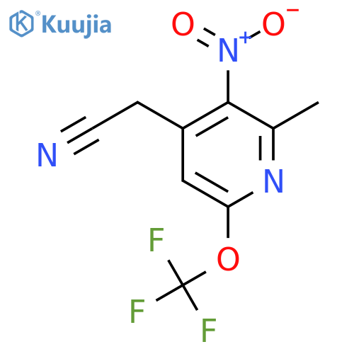2-Methyl-3-nitro-6-(trifluoromethoxy)pyridine-4-acetonitrile structure
