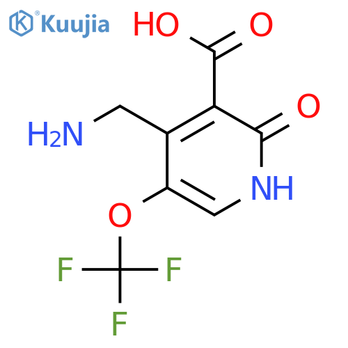 4-(Aminomethyl)-2-hydroxy-5-(trifluoromethoxy)pyridine-3-carboxylic acid structure