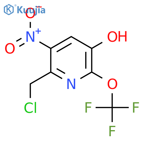 2-(Chloromethyl)-5-hydroxy-3-nitro-6-(trifluoromethoxy)pyridine structure