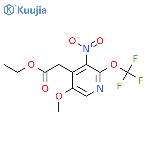 Ethyl 5-methoxy-3-nitro-2-(trifluoromethoxy)pyridine-4-acetate structure