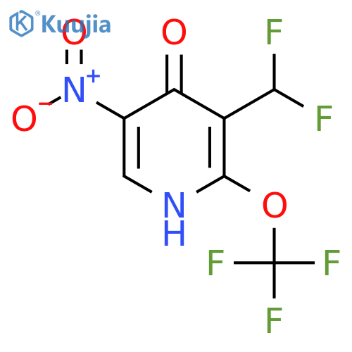 3-(Difluoromethyl)-4-hydroxy-5-nitro-2-(trifluoromethoxy)pyridine structure