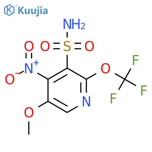 5-Methoxy-4-nitro-2-(trifluoromethoxy)pyridine-3-sulfonamide structure