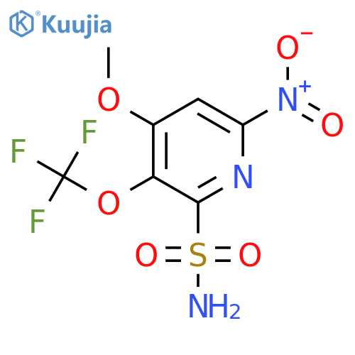 4-Methoxy-6-nitro-3-(trifluoromethoxy)pyridine-2-sulfonamide structure