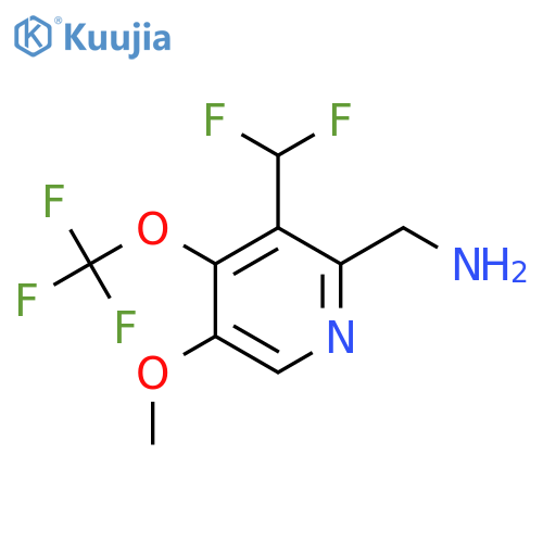 2-(Aminomethyl)-3-(difluoromethyl)-5-methoxy-4-(trifluoromethoxy)pyridine structure