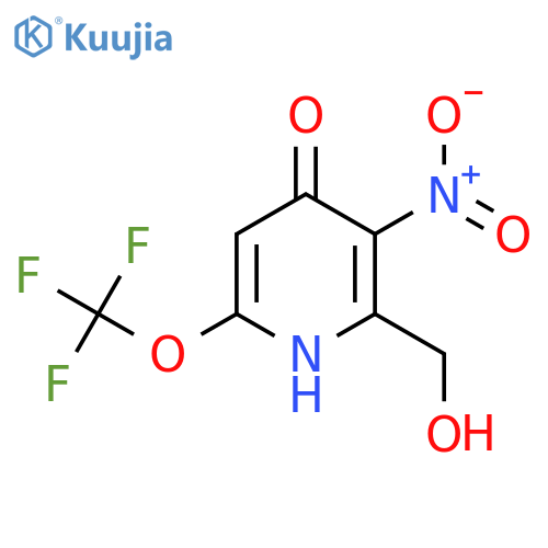 4-Hydroxy-3-nitro-6-(trifluoromethoxy)pyridine-2-methanol structure